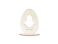 Wielkanoc - Dekoracja drewniana Jajko z kurczaczkiem - 1 szt. - miniaturka - grafika 1