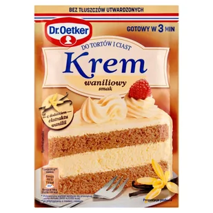 Dr. Oetker Krem do tortów i ciast waniliowy smak 105 g - Dodatki do ciast w proszku - miniaturka - grafika 1
