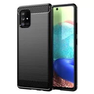 Etui i futerały do telefonów - Pokrowiec Etui Do Samsung Galaxy A71 5G w BRUSHED CZARNY Pokrowiec Ochronny Obudowa Case Cover Cadorabo - miniaturka - grafika 1