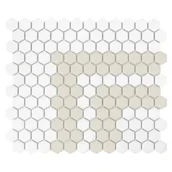 Płytki ceramiczne - Mozaika Dunin Mini Hexagon Stripe 2.3.C matt - miniaturka - grafika 1