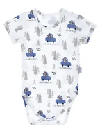 Body dla niemowląt - Chłopięce body krótki rękaw miś w samochodzie Nicol,r.92 - miniaturka - grafika 1