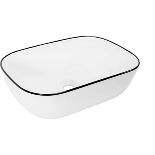Basaro Umywalka ceramiczna nablatowa Kronos 45.5 x 32.5 - Umywalki - miniaturka - grafika 1