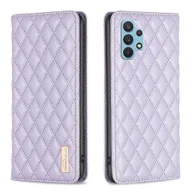 Etui i futerały do telefonów - Do Samsung Galaxy A32 4G Diamond Lattice Magnetyczne skórzane etui na telefon z klapką Fioletowy - miniaturka - grafika 1
