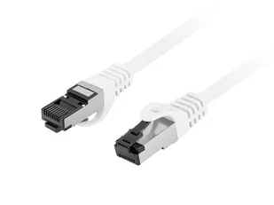 Patchcord Lanberg S/FTP kat.8.1 0,5m LSZH CU fluke passed biały - Patchcordy - miniaturka - grafika 1