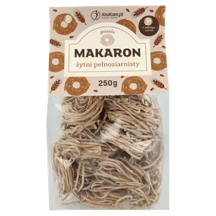 Makaron żytni pełnoziarnisty gniazda 250g - Makaron - miniaturka - grafika 1