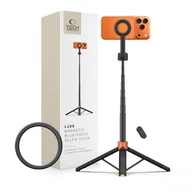 Selfie stick - TECH-PROTECT L10S MAGSAFE BLUETOOTH SELFIE STICK TRIPOD BLACK/ORANGE - miniaturka - grafika 1