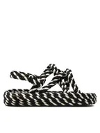 Sandały damskie - Bohonomad Sandały Bodrum Platform BOD.0120.PRS Czarny - miniaturka - grafika 1