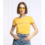 Koszulki i topy damskie - Patrizia Pepe T-shirt MAGLIAT | Regular Fit - miniaturka - grafika 1