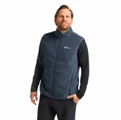 Kamizelki męskie - Męska kamizelka polarowa Jack Wolfskin WALDSTEIG FZ VEST M midnight sky - M - miniaturka - grafika 1