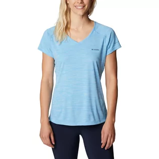 Koszulki i topy damskie - Damska koszulka Columbia Zero Rules SS Shirt vista blue heat - XS - grafika 1