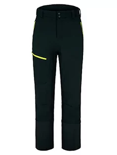 Spodnie męskie - Ziener Ziener Męskie narak Softshell Hybrid spodnie | narciarskie, wiatroszczelne, elastyczne, funkcjonalne czarny czarny.limonkowy 56 214286 - grafika 1