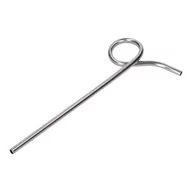 Syropy i koncentraty owocowe - Słomka z pętelką wielorazowa stal nierdzewna srebrna - miniaturka - grafika 1