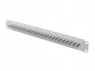 Pozostałe akcesoria sieciowe - Patch panel Lanberg 24 Port 1U 19" Gniazdo Typ F Beczka Szary - miniaturka - grafika 1