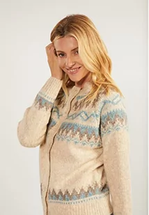 Jalene Damski sweter z dzianiny 15424762-JA03, beżowy, niebieski, brązowy, XS/S, Beżowy, niebieski, brązowy, XS-S - Swetry damskie - miniaturka - grafika 1