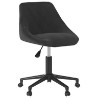 Fotele i krzesła biurowe - vidaXL Krzesło biurowe Obrotowe krzesło biurowe czarne obite aksamitem 333849 - miniaturka - grafika 1