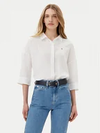 Koszule damskie - Tommy Hilfiger Koszula WW0WW46169 Biały Loose Fit - miniaturka - grafika 1