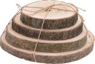 Drewniane Podkładki Pod Talerze Natural, Zestaw 4 Sztuk - Obrusy i serwetki - miniaturka - grafika 1