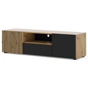 Szafka rtv z lamelowym frontem 150 cm S9-B58 - Szafki RTV - miniaturka - grafika 1