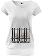 Gadżety dla niej i dla niego - Koszulka ciążowa Przyszła Mama - Bliźniaki wkrótce wychodzimy - miniaturka - grafika 1