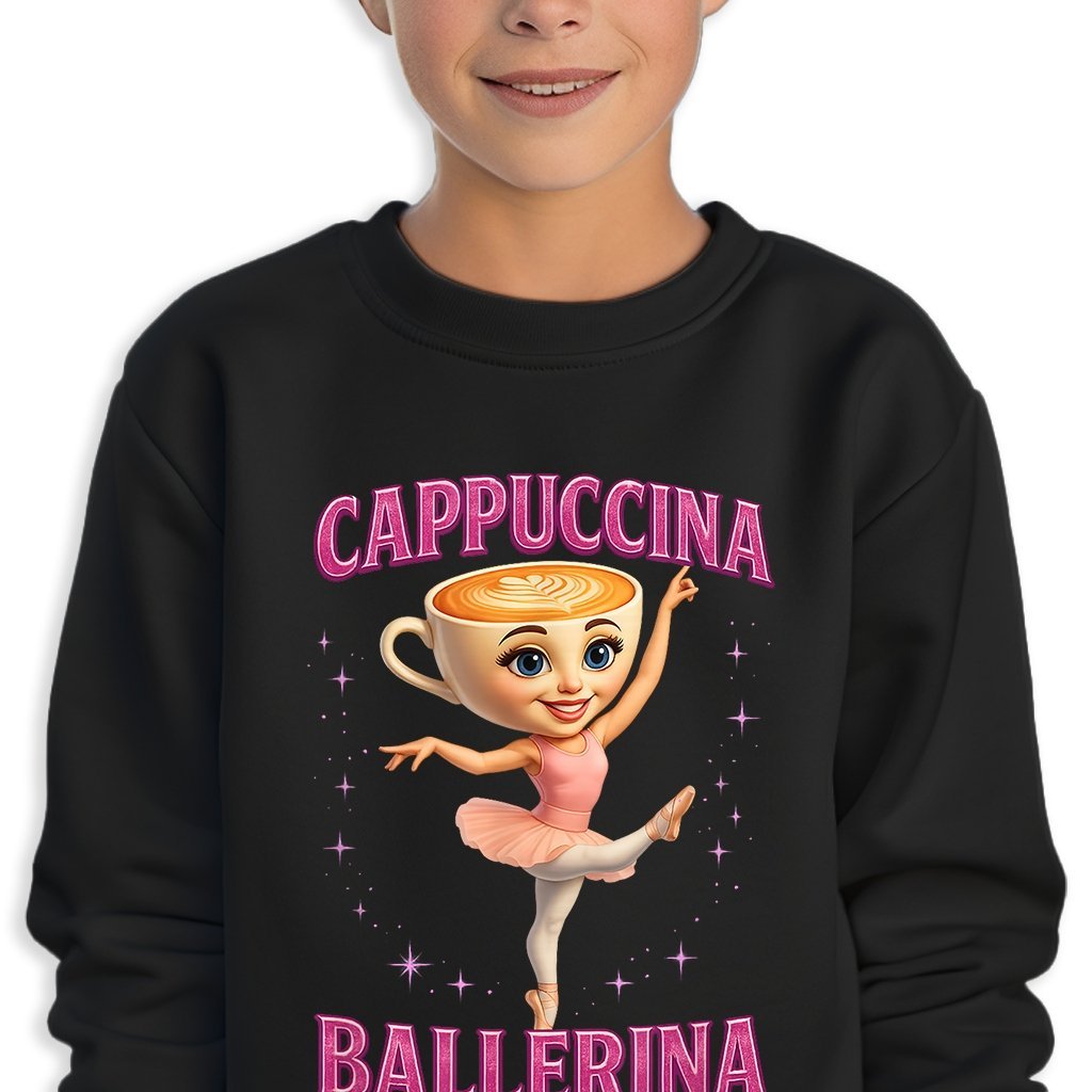 BLUZA Dziecięca Czarna Prezent Na Święta BRAINROT CAPUCINA BALERINA 152cm