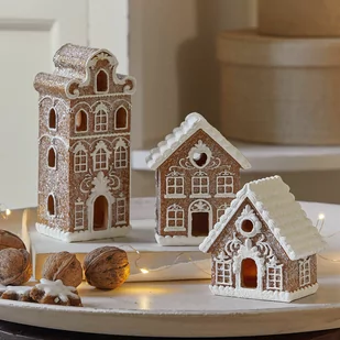 Dekoracyjny domek, zestaw 3 szt. Gabin - Ozdoby bożonarodzeniowe - miniaturka - grafika 1