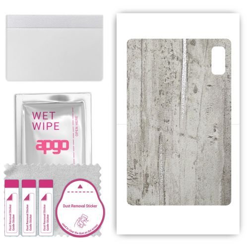 folia naklejka skórka strukturalna na TYŁ do HTC A103 Plus - Beton Srebrne Paski - apgo SKINS