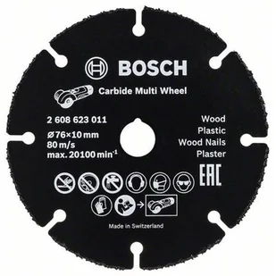 Bosch 2608623011 Multi Wheel tarcza z węglików spiekanych, 76 x 1 x 10 mm 2608623011 - Szlifierki i polerki - miniaturka - grafika 1