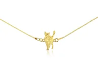 Bransoletki - Bransoletka z kotem rosyjskim złotym na łańcuszku - miniaturka - grafika 1