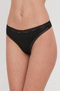 Majtki damskie - Calvin Klein Underwear Stringi kolor czarny - miniaturka - grafika 1