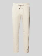 Spodnie męskie - Spodnie sztruksowe o kroju tapered fit z elastycznym pasem model ‘LINUS’ - miniaturka - grafika 1