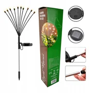 Lampy ogrodowe - LAMPA SOLARNA KULKI 10 LED WBIJANE LAMPKI 73CM CZUJNIK KULECZKI DRZEWKO - miniaturka - grafika 1