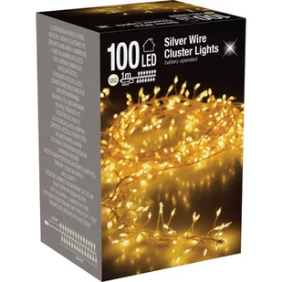 Lampki na choinkę 100 LED ciepły biały - Oświetlenie świąteczne - miniaturka - grafika 1