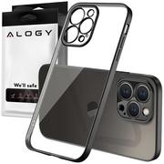 Etui i futerały do telefonów - Etui Alogy TPU Luxury Case z osłonką na aparat do Apple iPhone 12 Pro czarno-przezroczyste - miniaturka - grafika 1