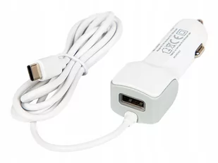 ŁADOWARKA SAMOCHODOWA KABEL PRZEWÓD WTYK USB-C GNIAZDO USB 12-24V DC 115CM - Ładowarki samochodowe - miniaturka - grafika 1
