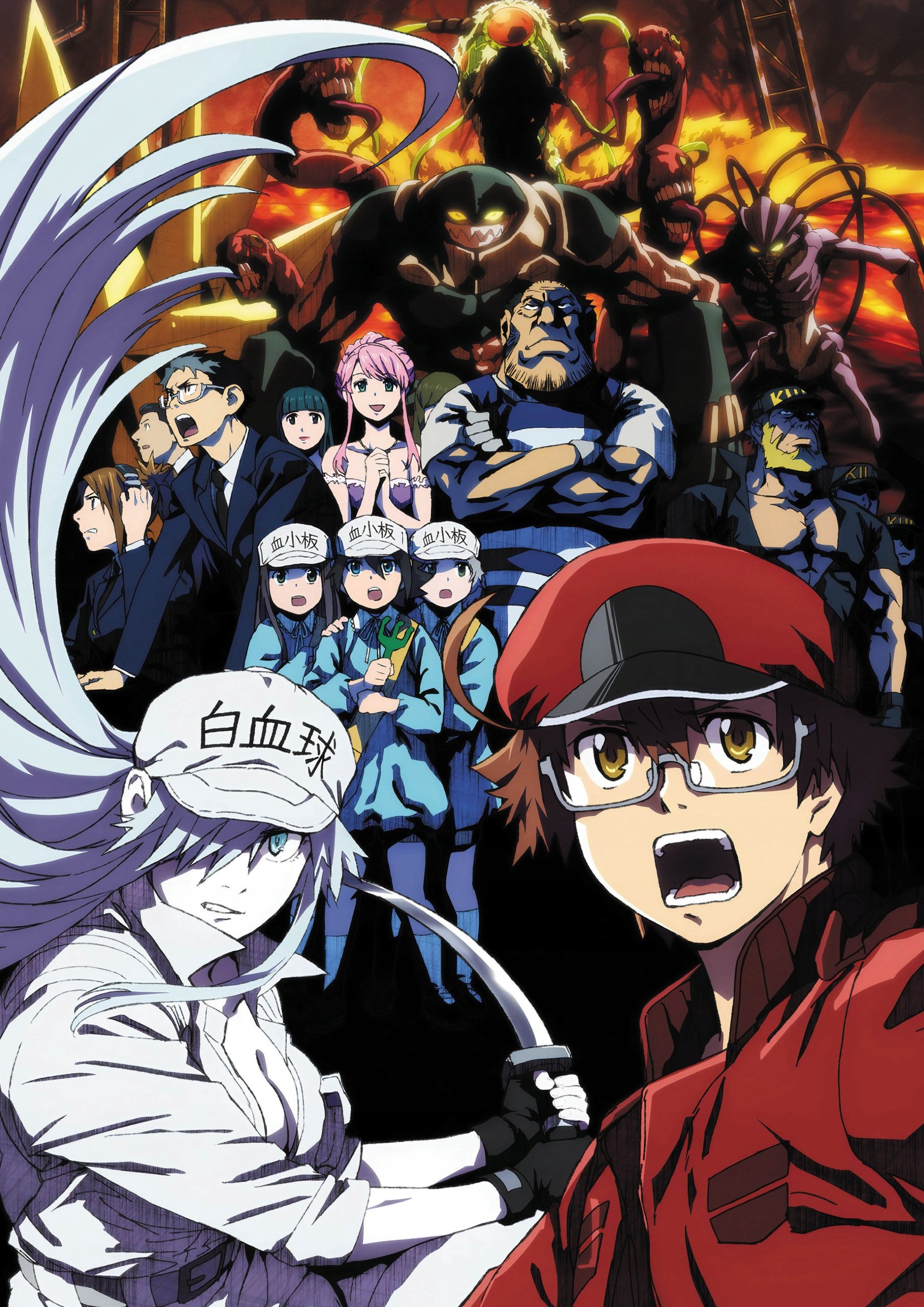 Plakat A3 anime manga Cells at work Hataraku saibo