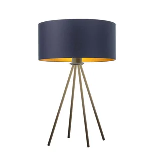Nowoczesna lampka nocna z designerskim stelażem SIERRA GOLD - Lampy stojące - miniaturka - grafika 1
