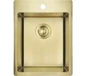 Zlewozmywaki - Deante Olfato Precious ZPO_R10E Stal szlachetna Złoty szczotkowany - miniaturka - grafika 1