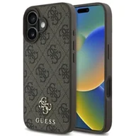 Etui i futerały do telefonów - Etui GUESS 4G Small Classic MagSafe do Apple iPhone 16 Brązowy - miniaturka - grafika 1