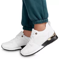 Sneakersy damskie - Buty Damskie Sneakersy Skórzane Modena Białe 37 - miniaturka - grafika 1