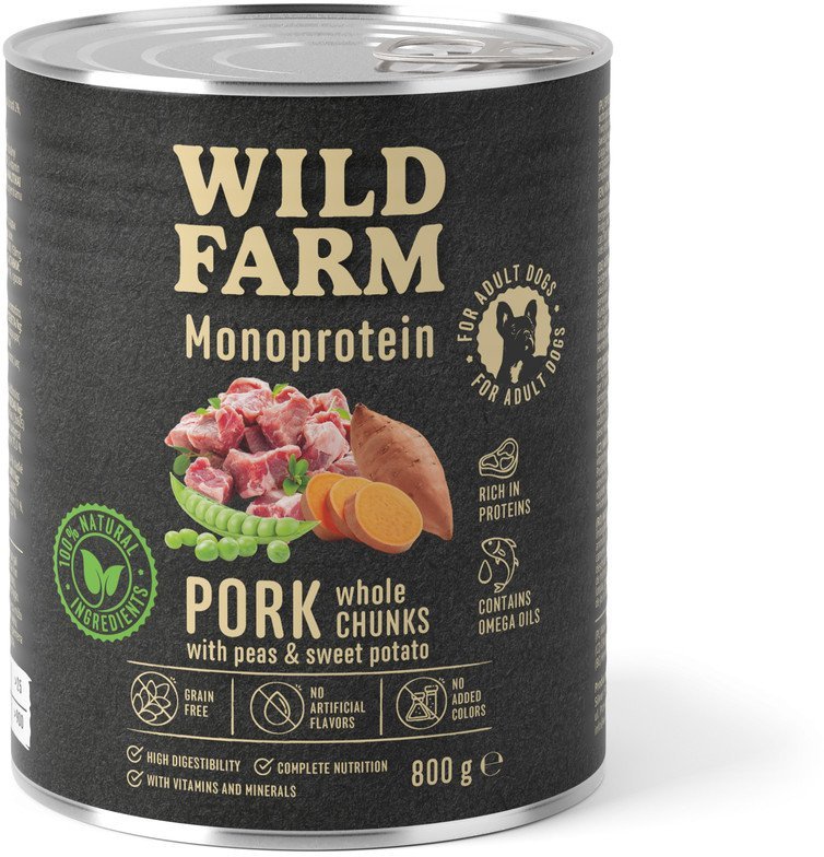 WILD FARM Monoprotein Pork 800g hipoalergiczna karma dla psa