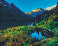 Malowanie po numerach - Malowanie po numerach - Górskie tereny 40x50cm - Hobby-maniak.pl - miniaturka - grafika 1