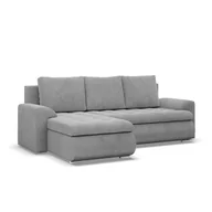 Narożniki - Narożnik rozkładany, lewy, Bosco, sztruks, 230x159x89 cm, jasny szary - miniaturka - grafika 1