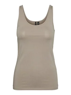 Vero Moda Top w kolorze beżowym - Koszulki i topy damskie - miniaturka - grafika 1