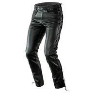 Odzież motocyklowa - Skórzane spodnie OZONE wytrzymałe czarne XXL - miniaturka - grafika 1