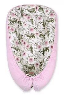 Kokon Niemowlęcy Dwustronny Kojec Otulacz Premium My Sweet Baby- Peonie Różowe/Różowy - Otulacze - miniaturka - grafika 1
