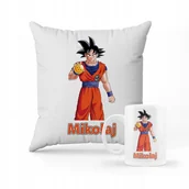 Gadżety dla niej i dla niego - ZESTAW PODUSZKA + KUBEK PREZENT DLA DZIECKA GOKU DRAGON BALL + IMIĘ #4 - miniaturka - grafika 1