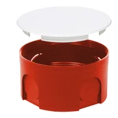 Puszki elektryczne i akcesoria - Elektro-Plast Puszka podtynkowa 70 z pokrywą 0282-00 pomarańczowa - miniaturka - grafika 1