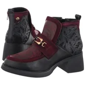 Botki damskie - Botki Bordowe/Czarne 07139-23/00-8 (MA1462-a) Maciejka - miniaturka - grafika 1