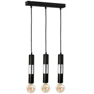 Lampy sufitowe - KET LAMPA wisząca KET1271 metalowa OPRAWA tuby ZWIS kaskada czarna srebrna KET1271 - miniaturka - grafika 1