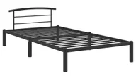 Łóżka - Czarne metalowe łóżko pojedyncze 90 x 200 cm S8-T46 - miniaturka - grafika 1